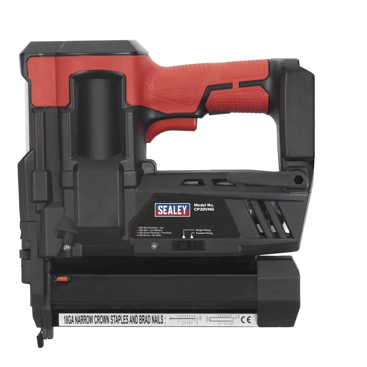 Sealey CP20VNG 20V Cordless Staple 18G Nail Gun Body Only