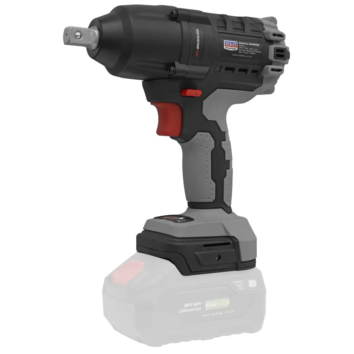 Sealey CP20VPIW 20V Brushless Impact Wrench 1/2Sq Drive Body Only