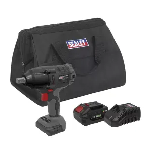 Sealey CP20VPIWKIT1 20V Brushless 1/2Sq Drive Impact Wrench Kit with Battery & Charger