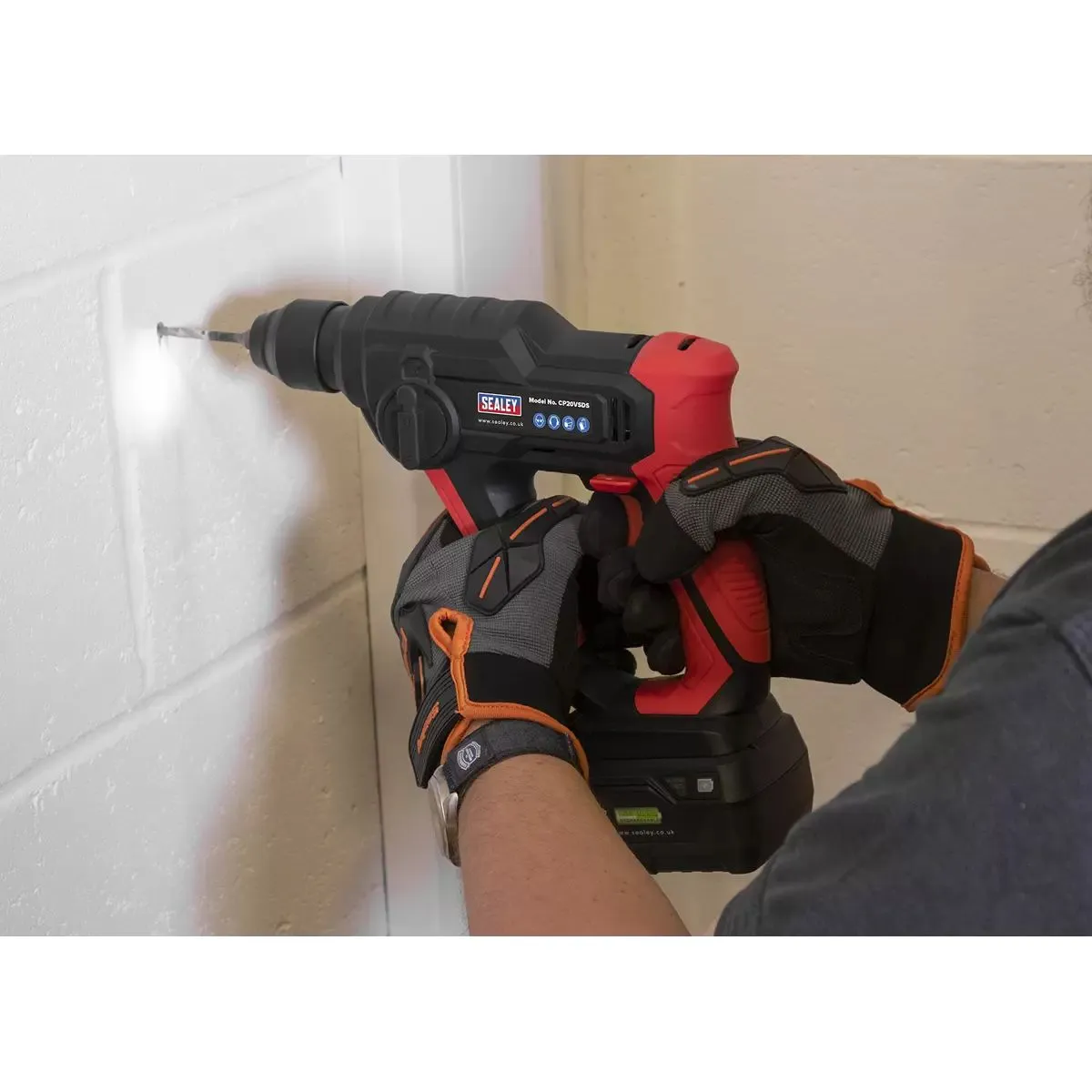 Sealey CP20VSDSKIT1 20V Rotary Hammer Drill Kit With Battery & Charger