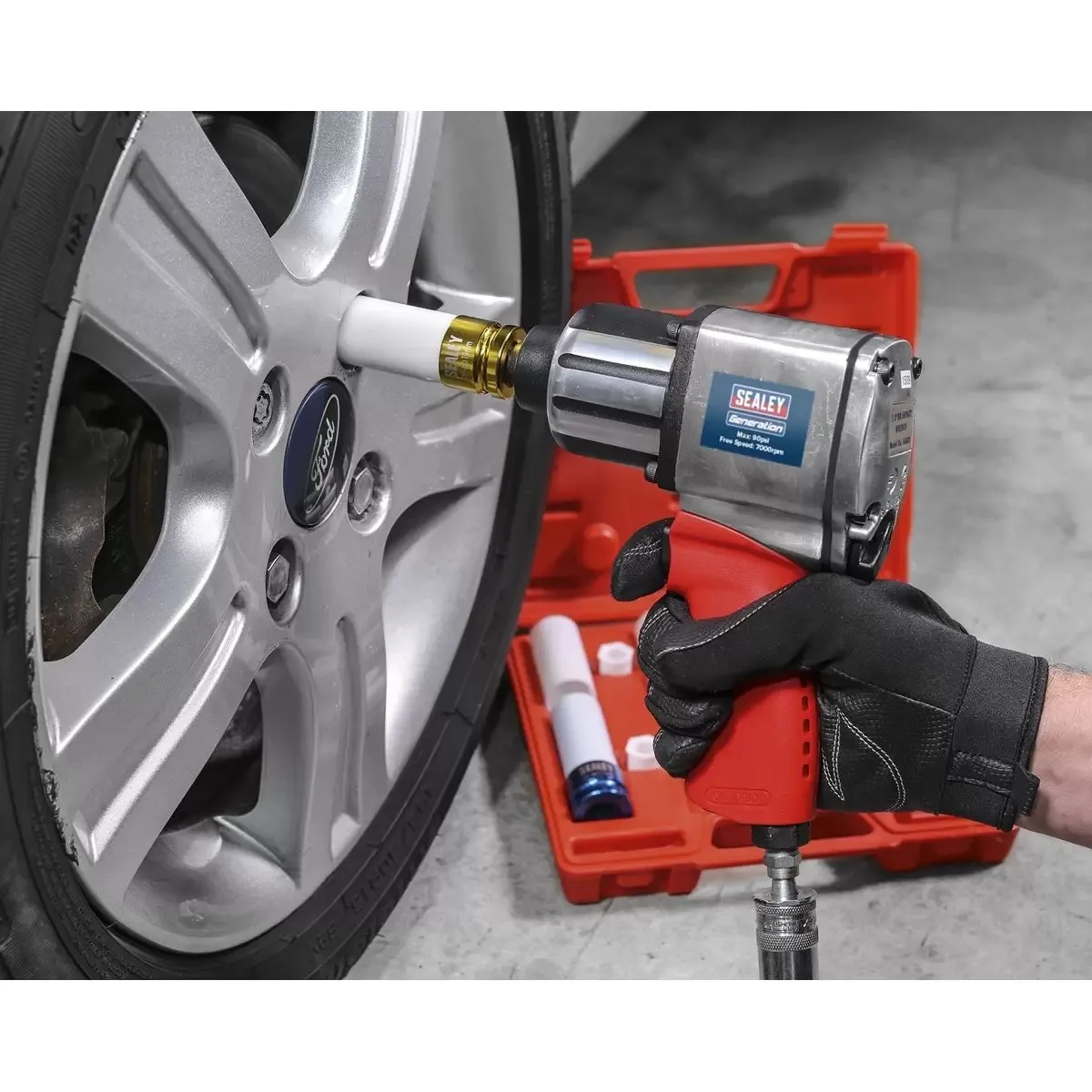 Sealey GSA02 Air Impact Wrench 1/2Sq Drive Twin Hammer