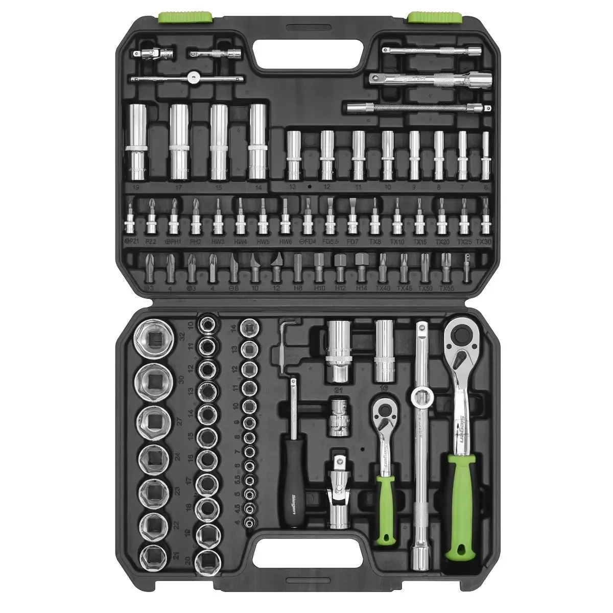 Sealey S01210 Socket Set 1/4 & 1/2Sq Drive 94pc