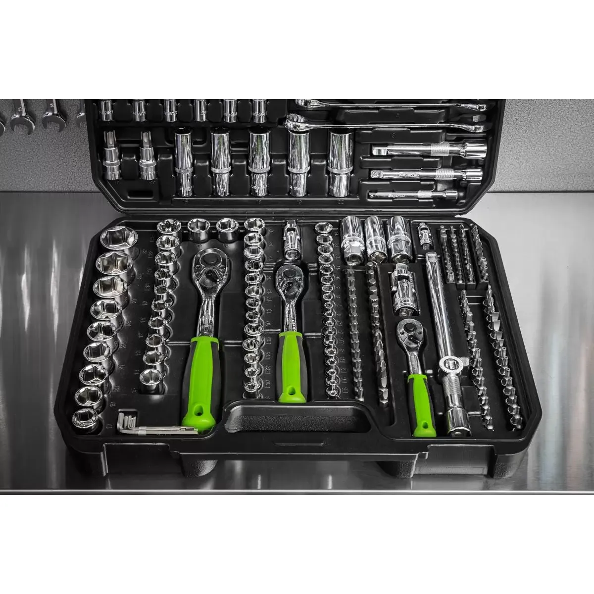 Sealey S01212 1/4in 3/8in 1/2inSq Drive WallDrive Metric Socket Set 219pc