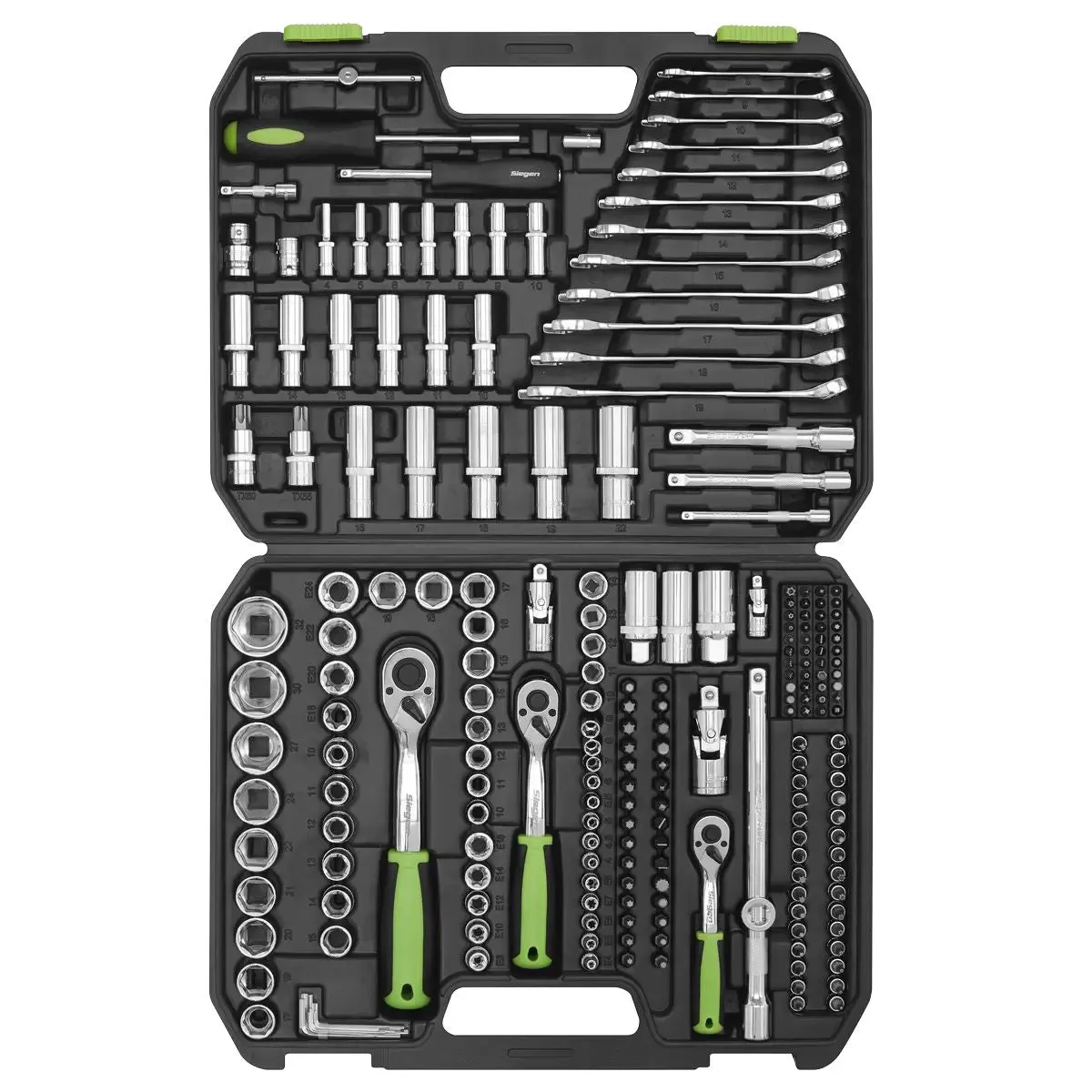 Sealey S01212 1/4in 3/8in 1/2inSq Drive WallDrive Metric Socket Set 219pc