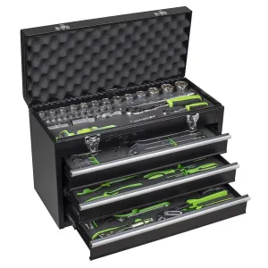 Sealey S01266 Siegen Portable Tool Chest 3 Drawer with Tool Kit 98pc