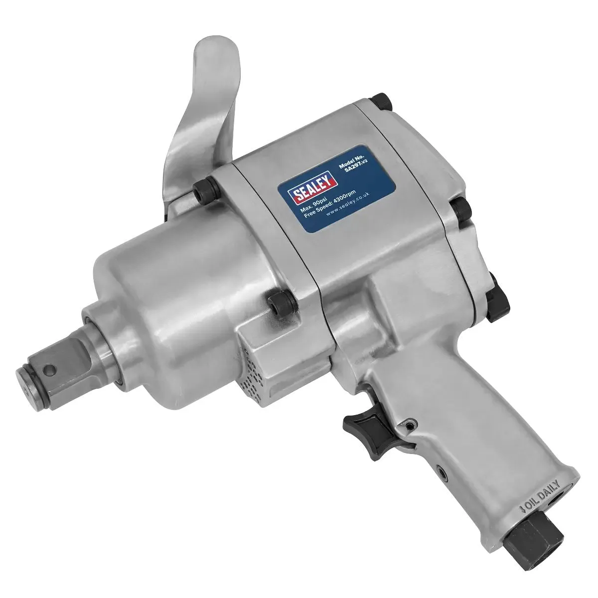 Sealey SA297 1Sq Drive Air Impact Wrench Twin Hammer