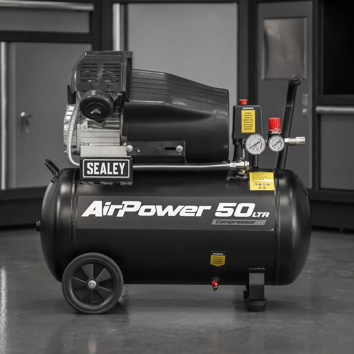 Sealey SAC5030VA Air Compressor 50L V-Twin Direct Drive 3hp/230v