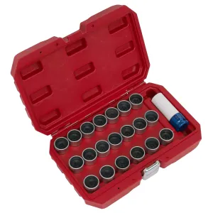 Sealey SX217 Locking Wheel Nut Key Set for BMW 21 Piece