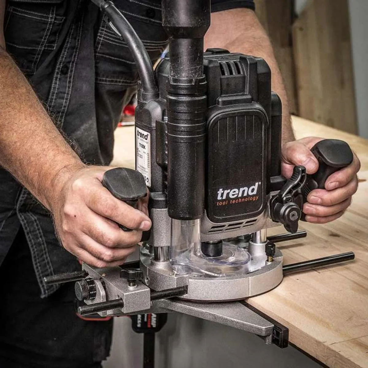 Trend T12ELK 1/2 Variable Speed Plunge Router 2100W 110V With 12 Piece Set