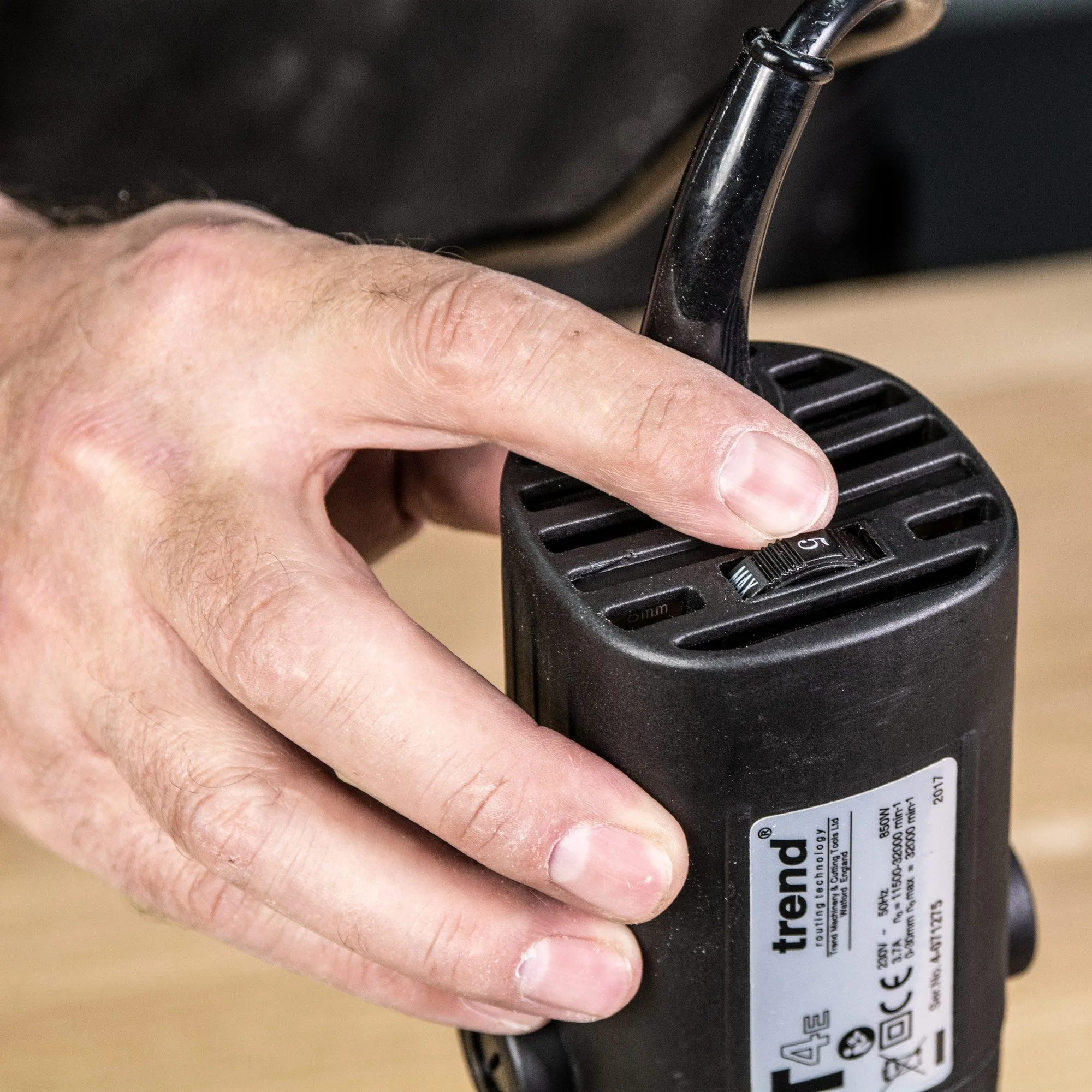 Trend T4ELK 1/4 Variable Speed Router 110V 850W c/w Kitbox